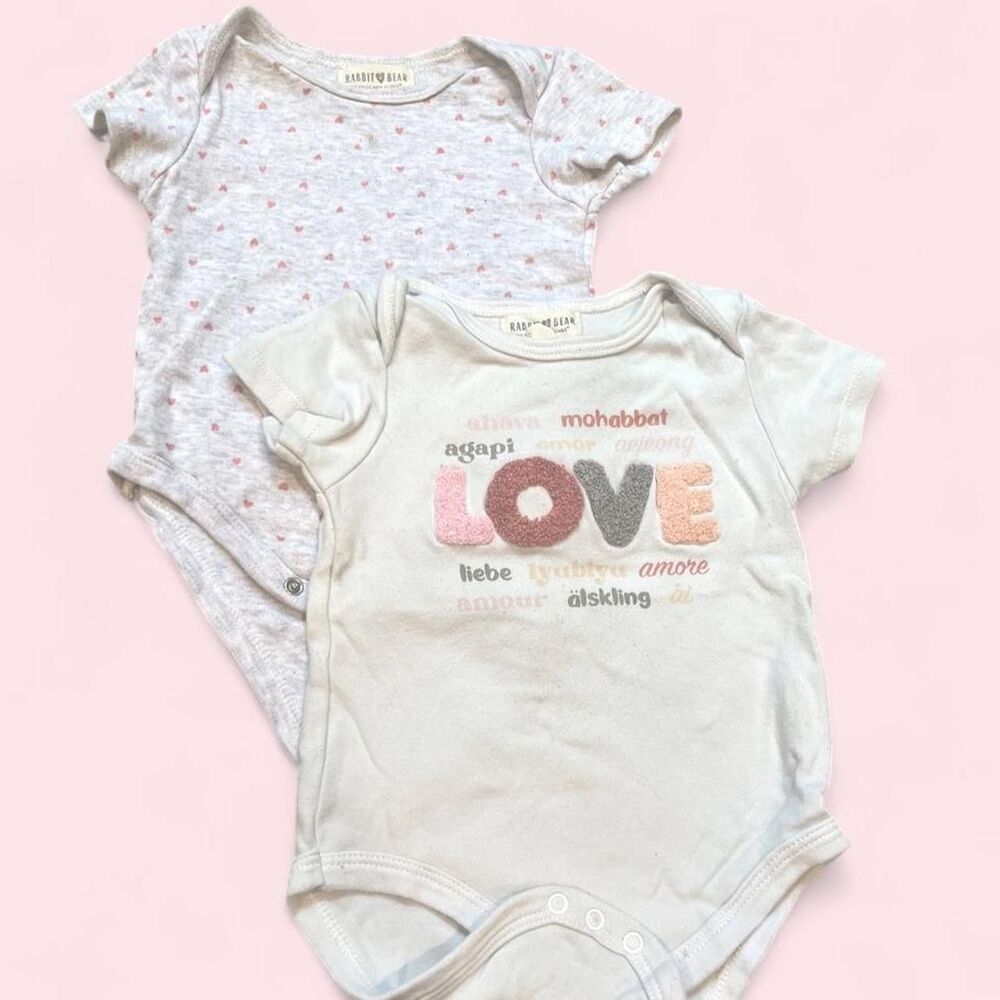 Rabbit Bear infant cotton bodysuits